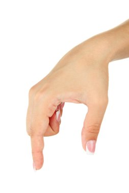 Parmak alfabesi Amerikan işaret dili (Asl) yazım. Harf Q