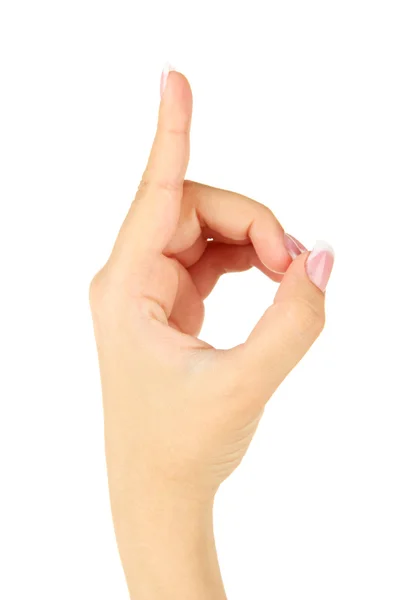 Helyesírás-ellenőrzés az amerikai jelnyelv (Asl) ábécé ujját. D betű — Stock Fotó