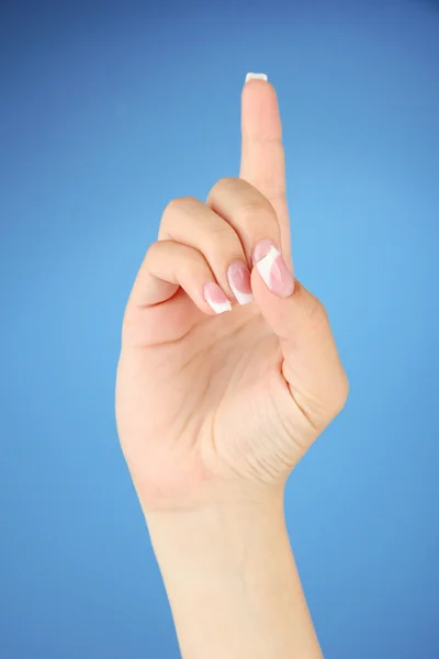 Vinger Spelling van het alfabet in American Sign Language (Asl). Letter D — Stockfoto