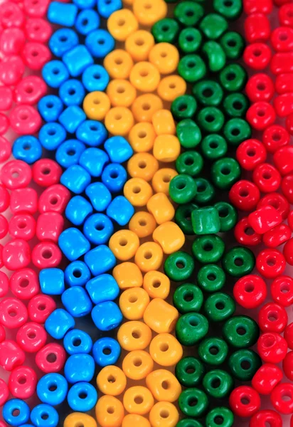 Contas coloridas diferentes close-up — Fotografia de Stock
