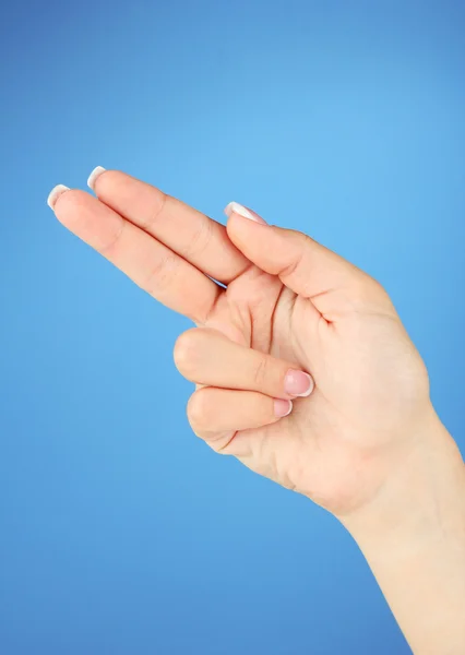 Finger Spelling the Alphabet in American Sign Language (ASL). Letter H — Stock Photo, Image