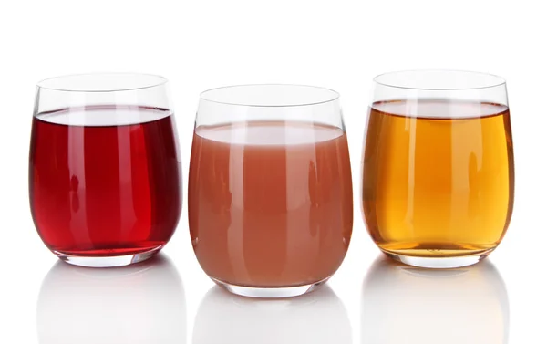Färsk juice isolerade på vitt glas — Stockfoto