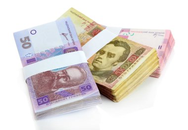 çok beyaz izole Ukraynalı para