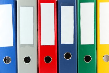 parlak office klasörler, yakın çekim