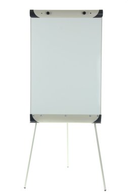 boş flipchart üzerinde beyaz izole
