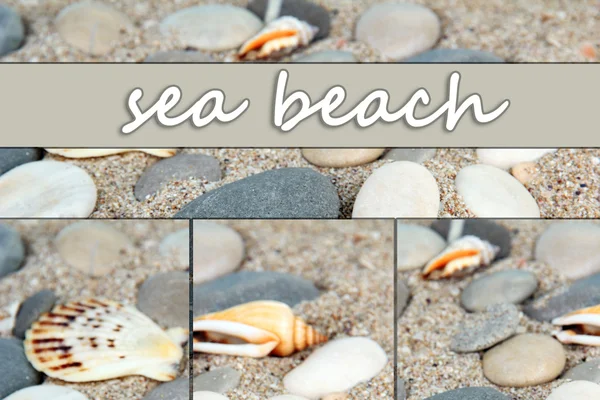 Kamienie morze na tle piasek — Zdjęcie stockowe