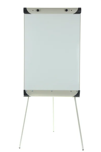 Empty flipchart isolated on white — Stock Photo, Image