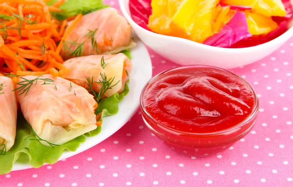 Stuffed cabbage rolls close-up — Zdjęcie stockowe