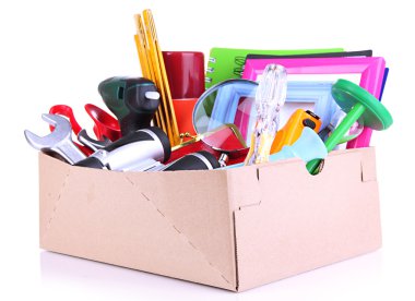 kişisel mülkiyet üzerinde beyaz izole karton