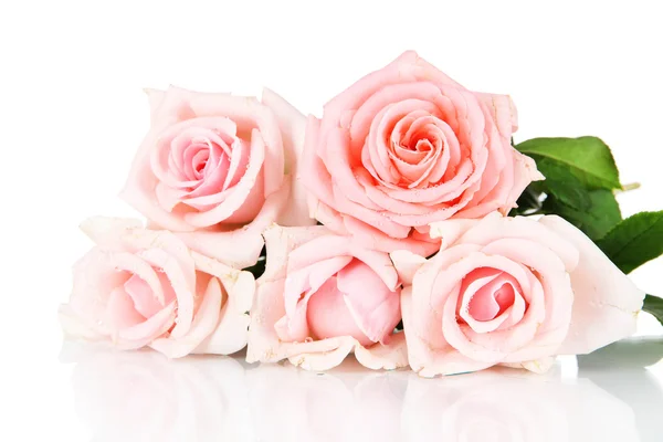 Beautiful bouquet of roses isolated on white — Stock Photo, Image