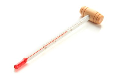 şarap termometre, üzerinde beyaz izole