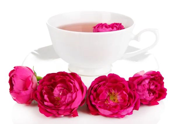 Рожевий чай ізольований на білому — стокове фото