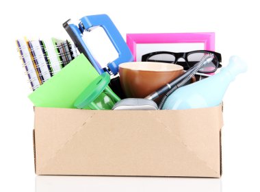 kişisel mülkiyet üzerinde beyaz izole karton