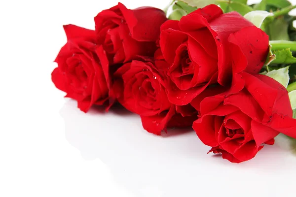 Beautiful bouquet of roses isolated on white — Stock Photo, Image