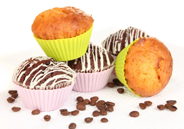 Dulces cupcakes de cerca — Foto de Stock