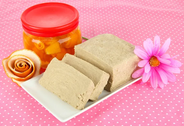 Tasty halva on table close-up — Stock Photo, Image