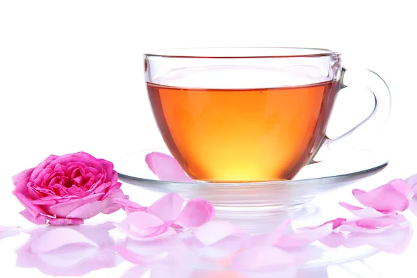 Rose tea isolated on white — Stock Photo, Image
