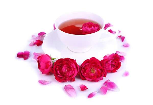 Rose tea isolated on white — Stock Photo, Image