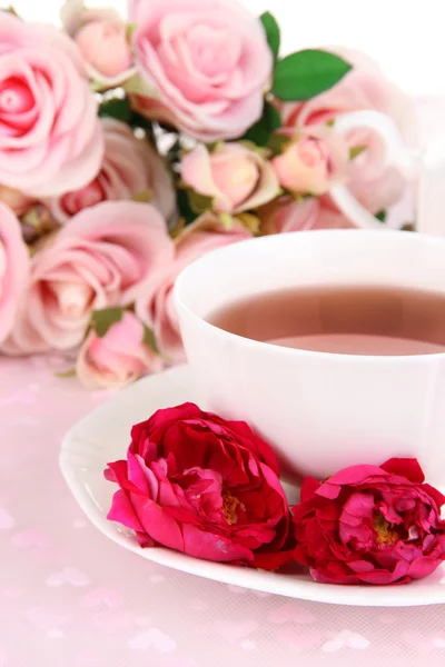 Té rosa de cerca — Foto de Stock