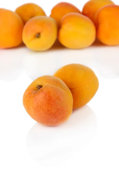 Apricots isolated on white — Stock Photo, Image