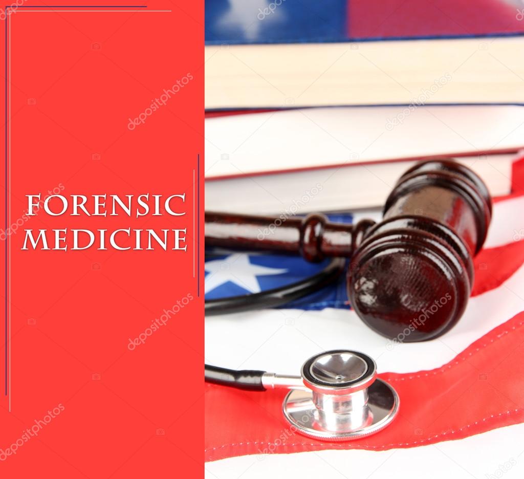 Concept of forensic medicine close up
