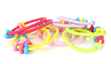 scrunchies beyaz bir arka plan üzerinde izole