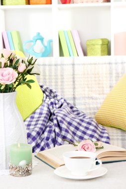 Şık modern oturma odası üzerinde kapat