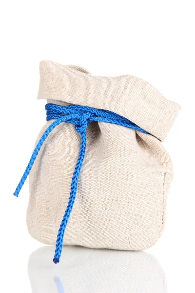 Small sack, isolated on white — Stock Photo, Image