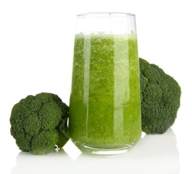 Brokoli suyu, beyaz izole