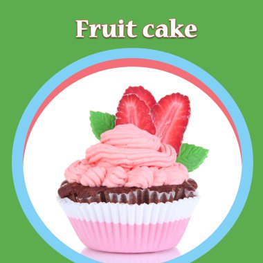 beyaz izole lezzetli güzel cupcake