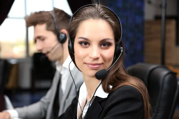 Callcenter operatörer på wor — Stockfoto