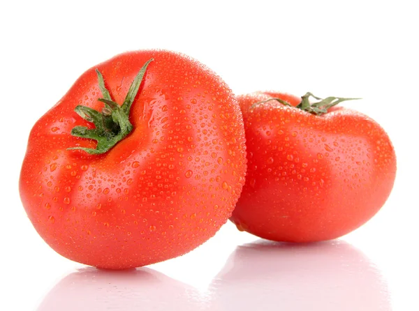 Tomates mûres isolées au fouet — Photo
