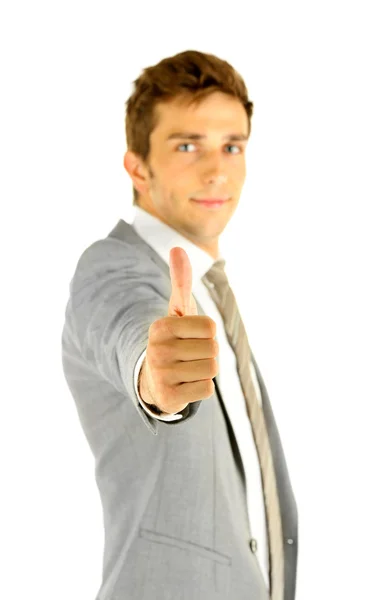 Retrato de joven empresario, aislado sobre blanco —  Fotos de Stock