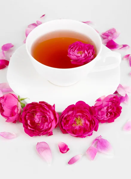 Рожевий чай крупним планом — стокове фото