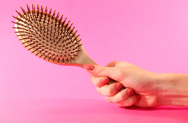 Hairbrush isolated on white — Stock Photo, Image