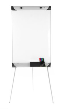 boş flipchart üzerinde beyaz izole