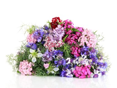 Sepette Beyaz izole güzel buket