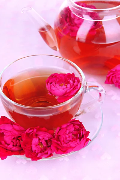 Té rosa de cerca — Foto de Stock