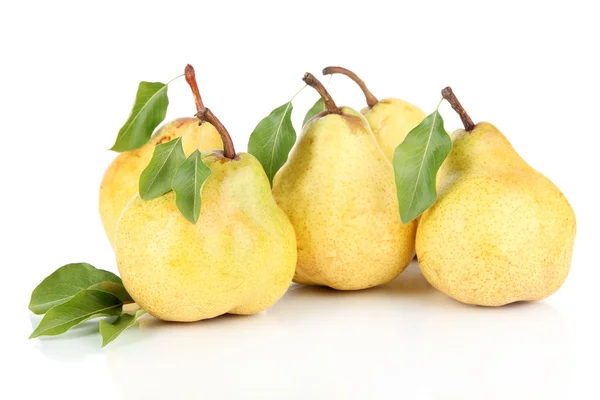 Juicy pears isolated on white — Stock Photo, Image