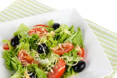 hafif bir salata tabağı yakın çekim üzerinde