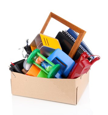 kişisel mülkiyet üzerinde beyaz izole karton