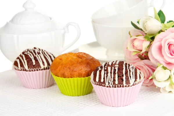 Sweet cupcakes close up — Stock Photo, Image