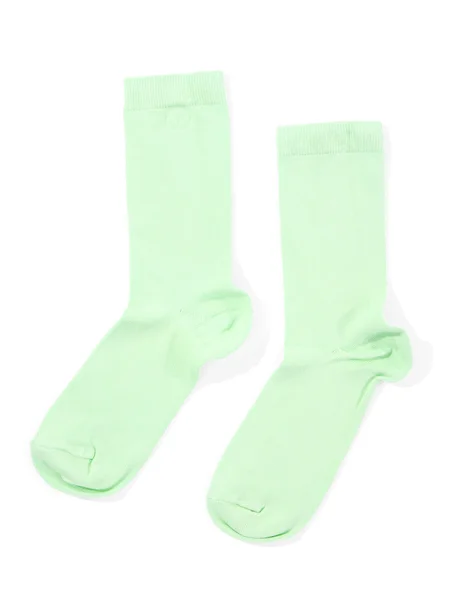 Πολύχρωμες κάλτσες που απομονώνονται σε λευκό — Φωτογραφία Αρχείου