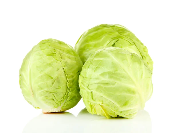 Green cabbage, isolated on white — Stock Image Green cabbage, isolated on white Stock Image