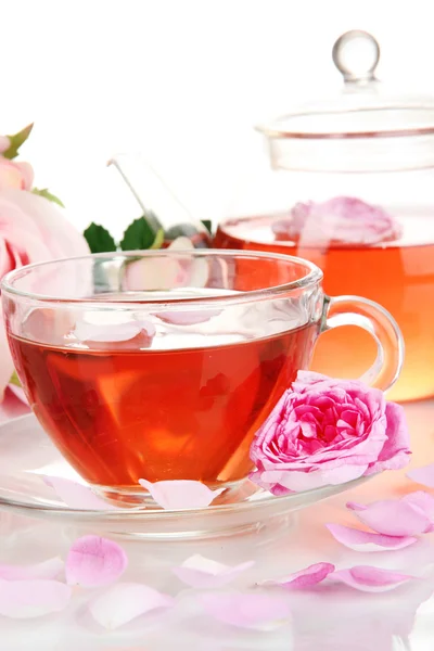 Té rosa de cerca — Foto de Stock