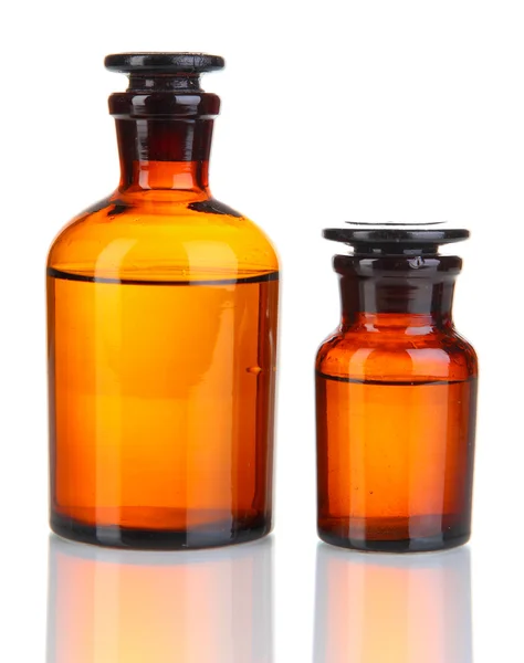 Medicine bottles isolated on white — Stock Photo, Image