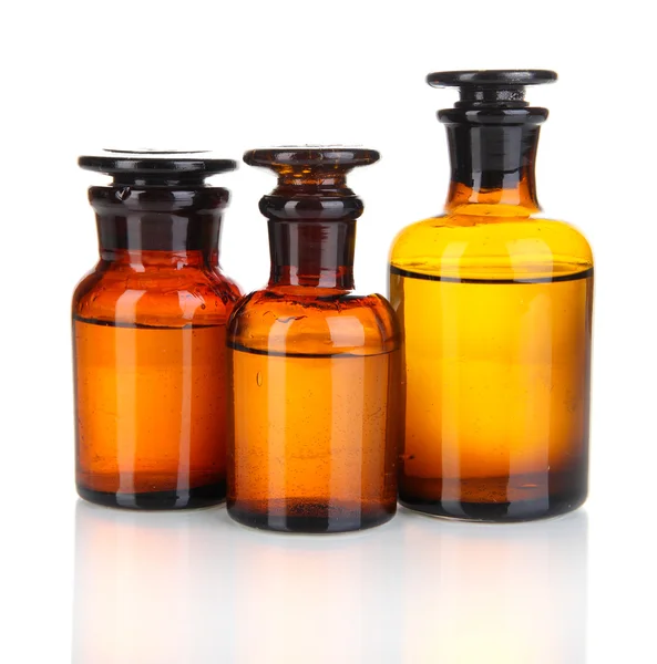 Medicine bottles isolated on white — Stock Photo, Image