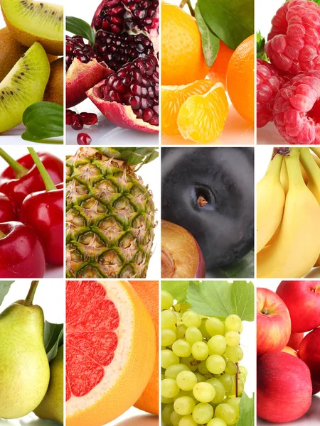 Collage con frutti gustosi — Foto Stock