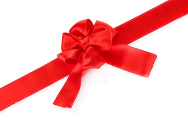 beyaz izole kırmızı yay