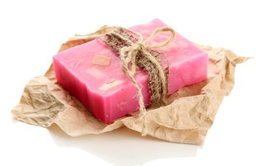 beyaz izole doğal el yapımı Sabun